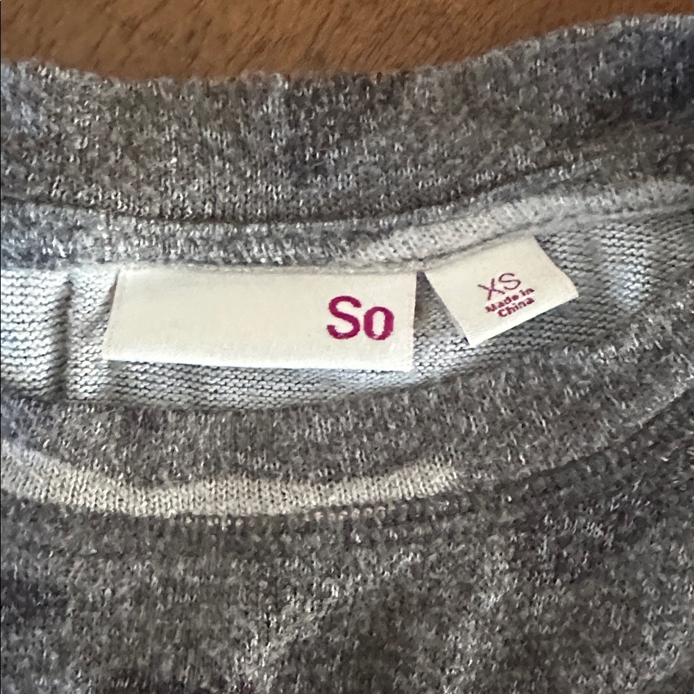 SO Heather Gray Knit Top - Picture 2 of 2